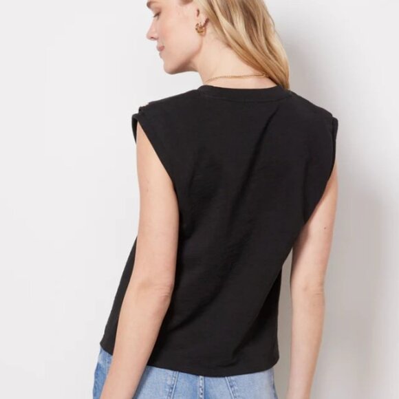 Nation LTD Brand Women's size Medium Marina Muscle Tee Jetblack - Picture 4 of 4